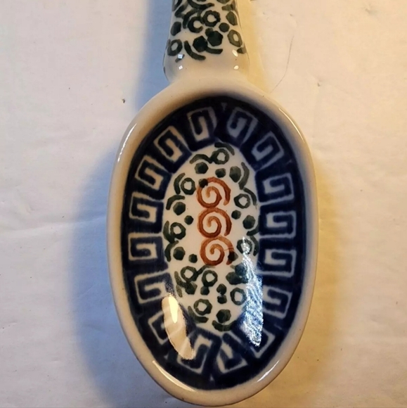 Ceramika Artystyczna Grecian Sea 12" Serving Spoon Boleslawiec Polish Pottery - Picture 5 of 11